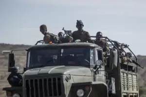 Ethopian Soldiers On a Truck